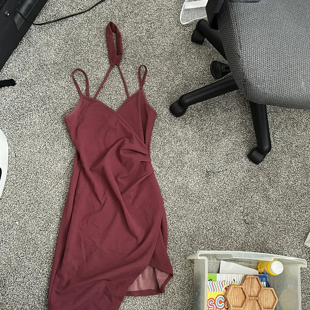 Dress with neck strap